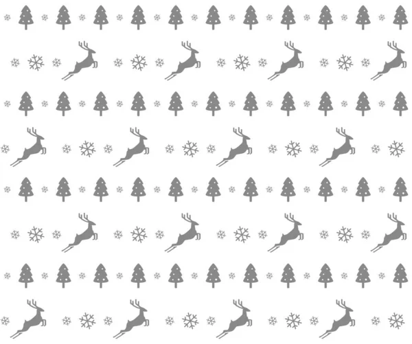 Cerf Mignon Sur Motif Tricot Motif Noël Sans Couture Nordique — Image vectorielle