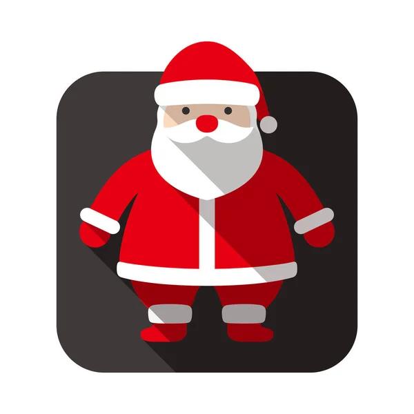 Santa Claus Eenvoudige Kerstmis Element Platte Pictogram Ontwerp — Stockvector