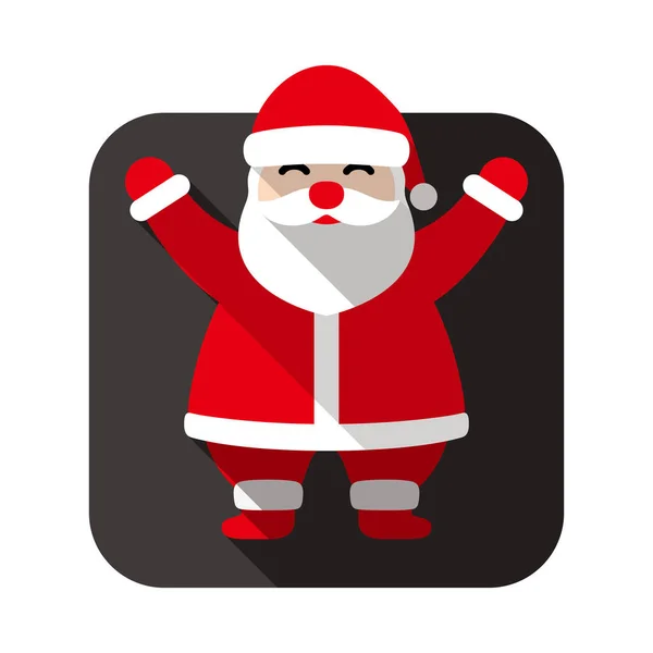 Santa Claus Einfache Weihnachten Element Flach Icon Design — Stockvektor