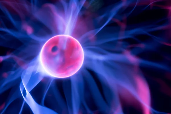 Плазма Light Ball Черном Фоне — стоковое фото