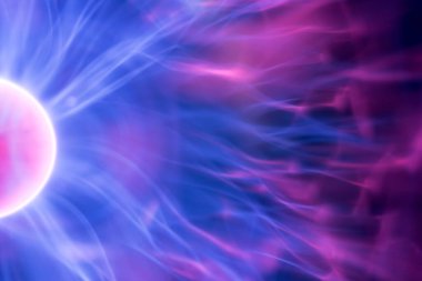 Siyah arkaplanda Plasma Işık Topu