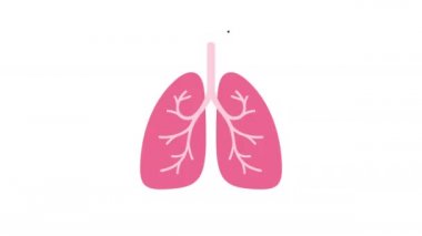 Koronavirüs enfeksiyonu, MG animasyonu, çizgi film tarzı.