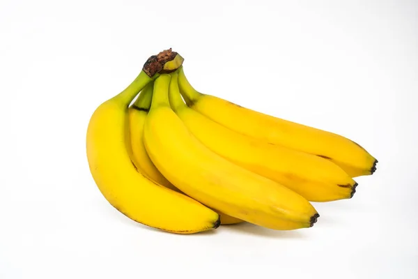 Enda Gul Banan Med Vit Bakgrund — Stockfoto