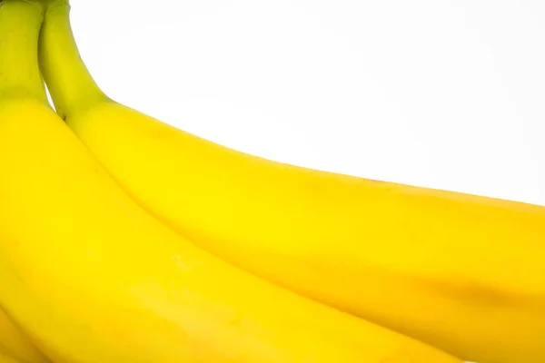 Один Желтый Банан Белым Фоном — стоковое фото