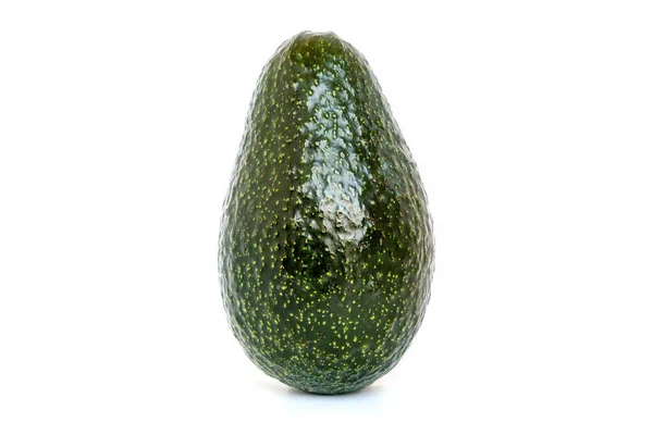 Einzelne Avocado Mit Weißem Hintergrund — Stockfoto