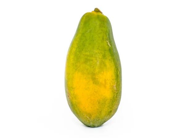 Egyedülálló Papaya Fehér Háttérrel — Stock Fotó