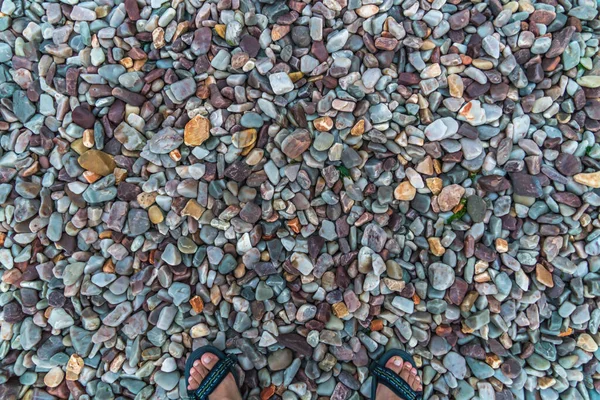 Naturstein Bakgrunnen Blå Småstein Tekstur Steinbakgrunn – stockfoto