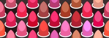 renkli ruj vektör çizim seamless modeli