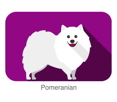 Cins köpek ayakta zemin, yan, ileri, köpek çizgi film resim