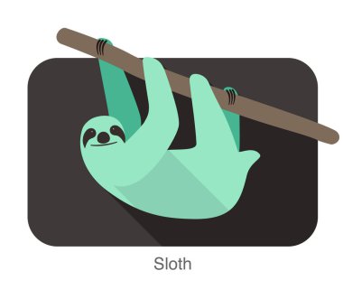 Kendisi, düz tasarım asılı ağaç tırmanma tembellik