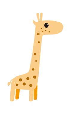 sevimli zürafa çizgi film, vektör