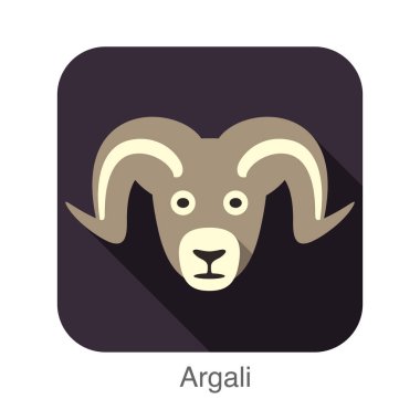 Argali hayvan yüz simgesi