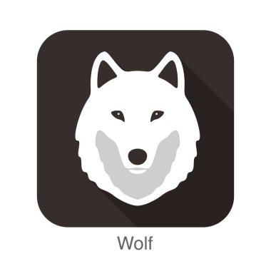 Kurt hayvan UI düz tasarımı, vektör