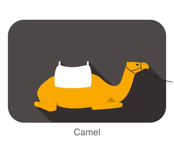 Tek deve yere, bir sandalye üstünde deve sırt, modern tasarım diz çökmüş.