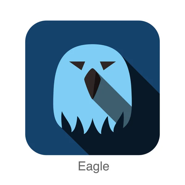 Eagle Bear Visage Plat Icône Design Série Icônes Animaux — Image vectorielle