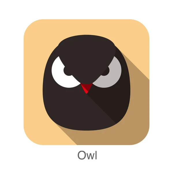 Owl Πουλί Επίπεδη Σειρά Εικονίδιο Ελάχιστη Σχεδίαση — Διανυσματικό Αρχείο