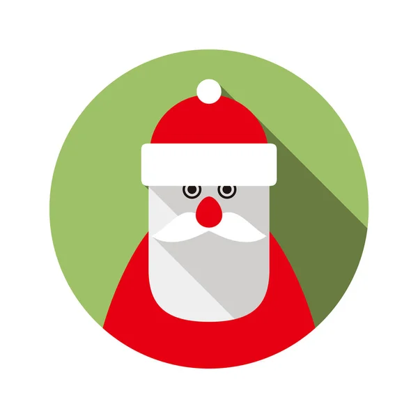 Santa Claus Flache Icon Vektor — Stockvektor