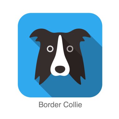 Kenar kömür ocağı köpek yüz düz simgesi