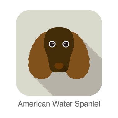 Amerikan water spaniel köpek karakteri, köpek doğurmak karikatür resim serisi