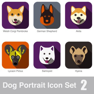 Köpek yüz portresi tasarım serisi