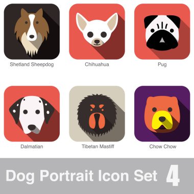 Köpek yüz portresi tasarım serisi