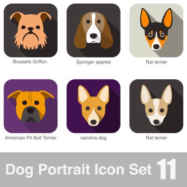 Köpek yüz portresi tasarım serisi