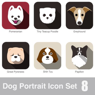 Köpek yüz portresi tasarım serisi