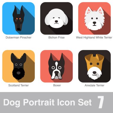 Köpek yüz portresi tasarım serisi