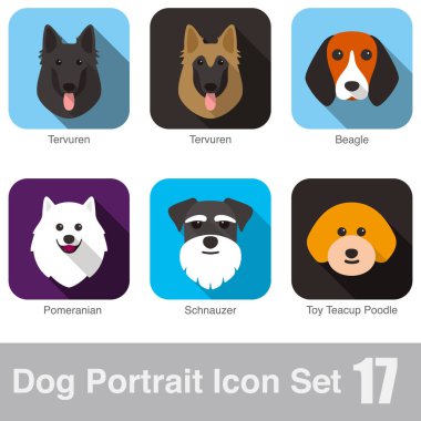 Köpek yüz portresi tasarım serisi