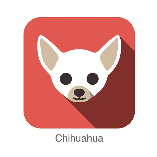 Chihuahua Tier Flach Symbol — Stockvektor