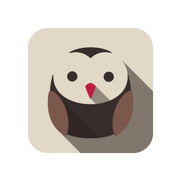 Série Owl Oiseau Icône Plate — Image vectorielle