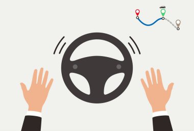 Hayır dokunmadan yapay akıllı, vektör özerk kendi kendine sürüş kavramı