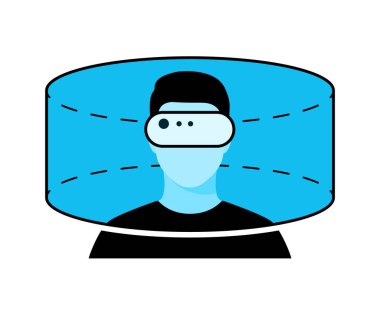 Metaverse Sanal Gerçeklik Kavramları. 360 derece görünüm, gelecek teknoloji kavramı.