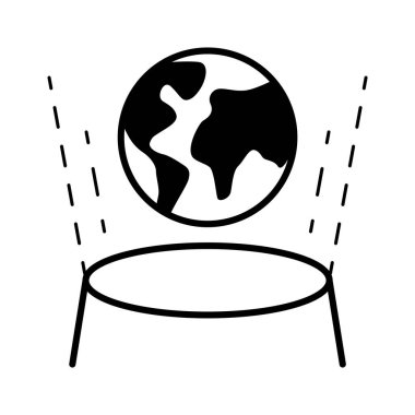 VR ve metaevren teknoloji kavramları. Toprak sahnede uçuyor