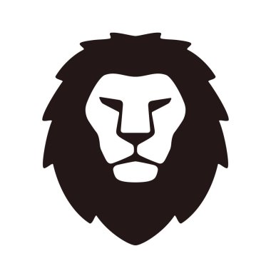 Aslan, kedi doğurmak yüz karikatür düz simgesi tasarım, illüstrasyon vektör