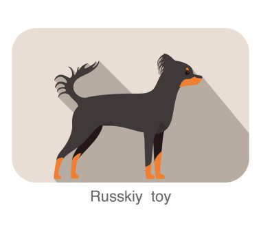 Russkiy oyuncak korkunç ayakta ve izlerken, vektör çizim