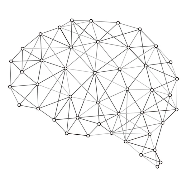 Koncepcja Sztucznej Inteligencji Neuron Siatka Ilustracja Wektor — Wektor stockowy