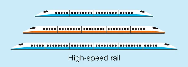 High Speed Bullet Train Coming Out Modern Flat Design Vector — Stock Vector