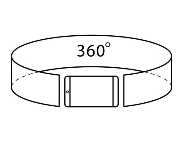 Phone 360 Screen Concept — Stock Vector