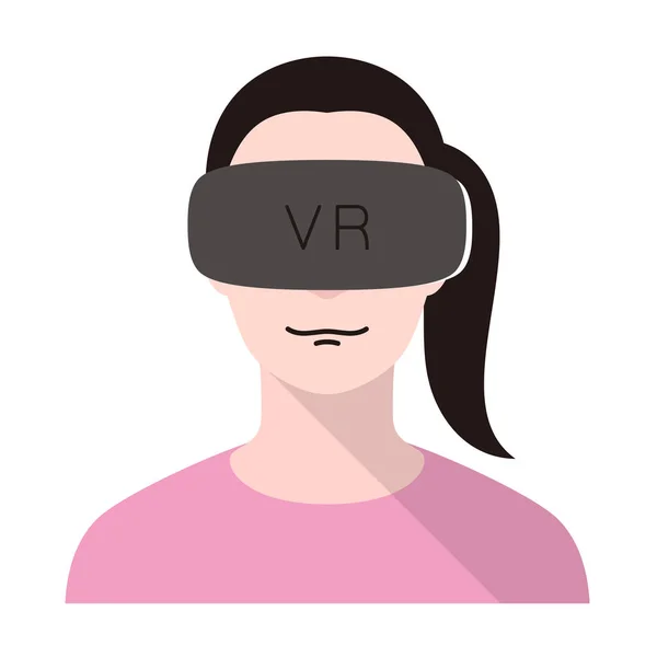 Bellezas Con Gafas Realidad Virtual Vista Frontal Jugando Ilustración Vectorial — Archivo Imágenes Vectoriales