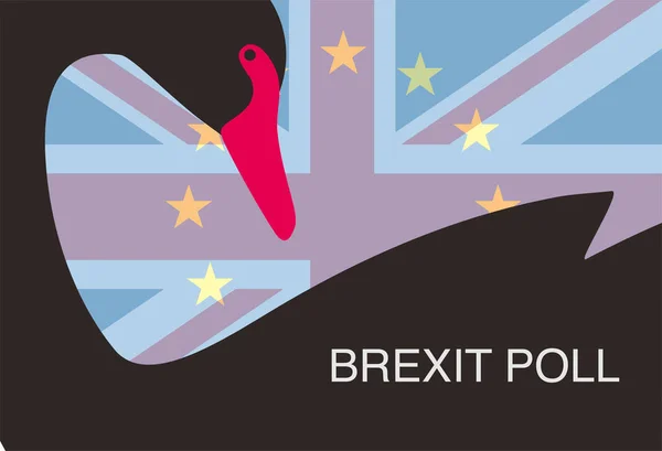 Brexit Zwarte Zwaan Gebeurtenis Poster Vectorillustratie — Stockvector