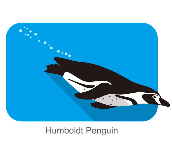 Humboldt Penguin Penguin Série Ilustração Vetor Sementes —  Vetores de Stock