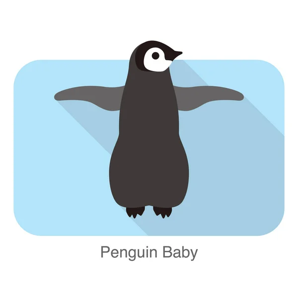 Penguin Baby Standing Penguin Seed Series Vector — Stock Vector