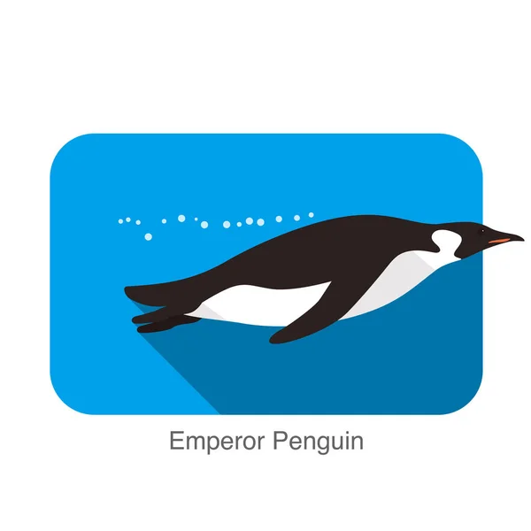 Empereur Pingouin Nageant Dans Eau Série Graines Pingouin Vecteur — Image vectorielle