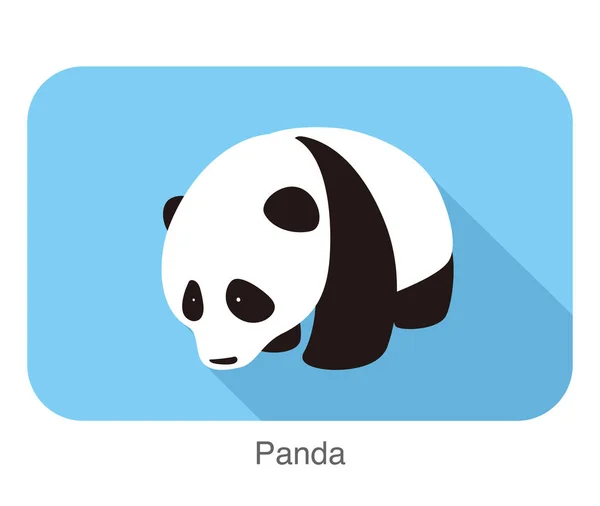 Baby Panda Ładna Płaska Konstrukcja Ilustrator Wektor — Wektor stockowy