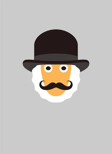 Portrait Mouton Portant Chapeau Gentleman Comme Gentleman Style Cool Cosplay — Image vectorielle