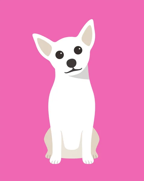 Chihuahua Hund Wartet Auf Den Befehl Des Herrchens — Stockvektor
