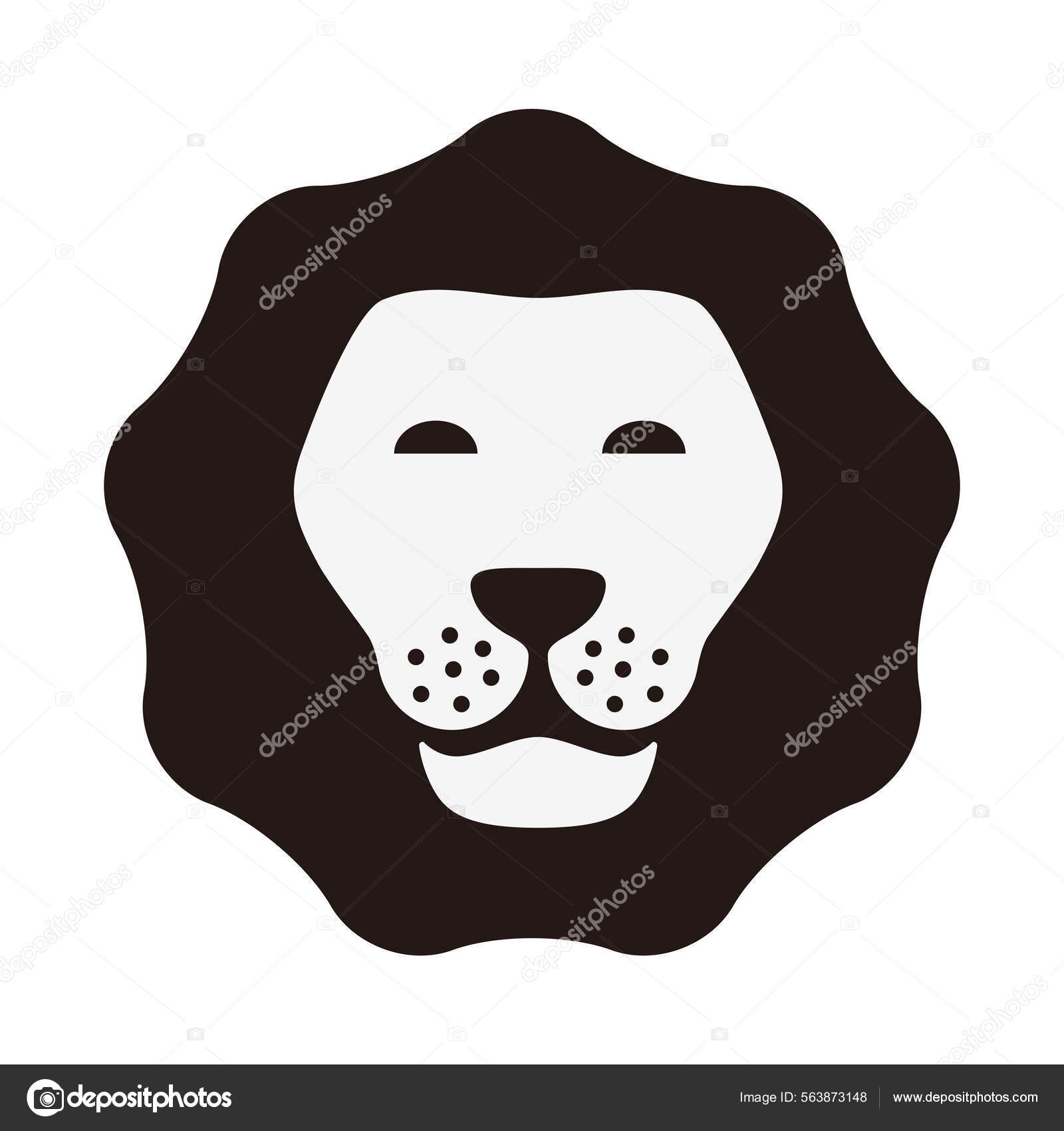 狮子卡通人脸图标矢量图解图库矢量图©hakule 563873148, image size:1600x1700