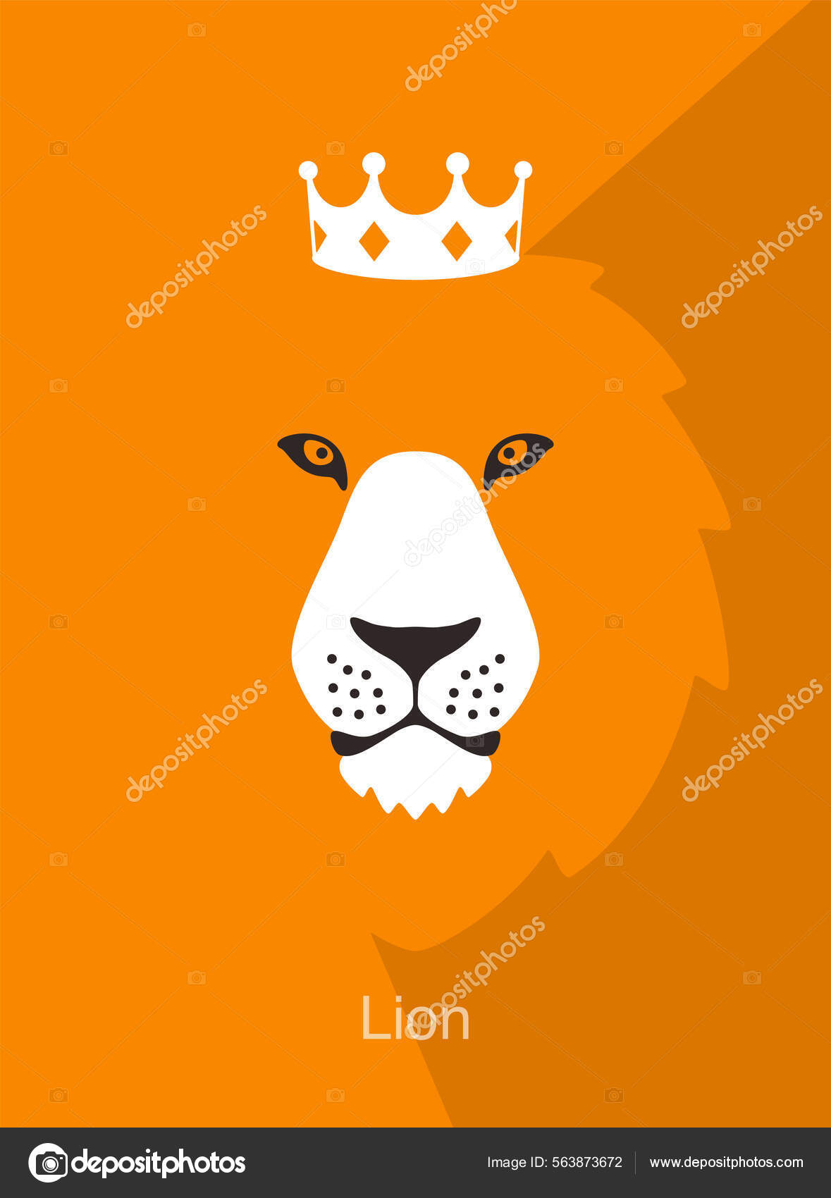 狮子卡通脸头戴王冠像个国王矢量图解图库矢量图©hakule 563873672, image size:1179x1700