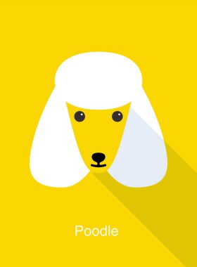 Fino, köpek suratlı düz simge tasarımı, vektör illüstrasyonu